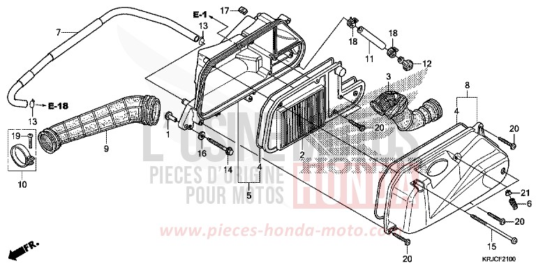 FILTRE A AIR de S-wing ABS PEARL NIGHTSTAR BLACK (NHA84) 2012